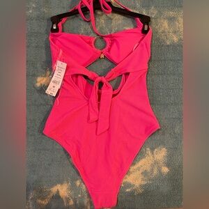 Hot Pink Cutout Swimsuit